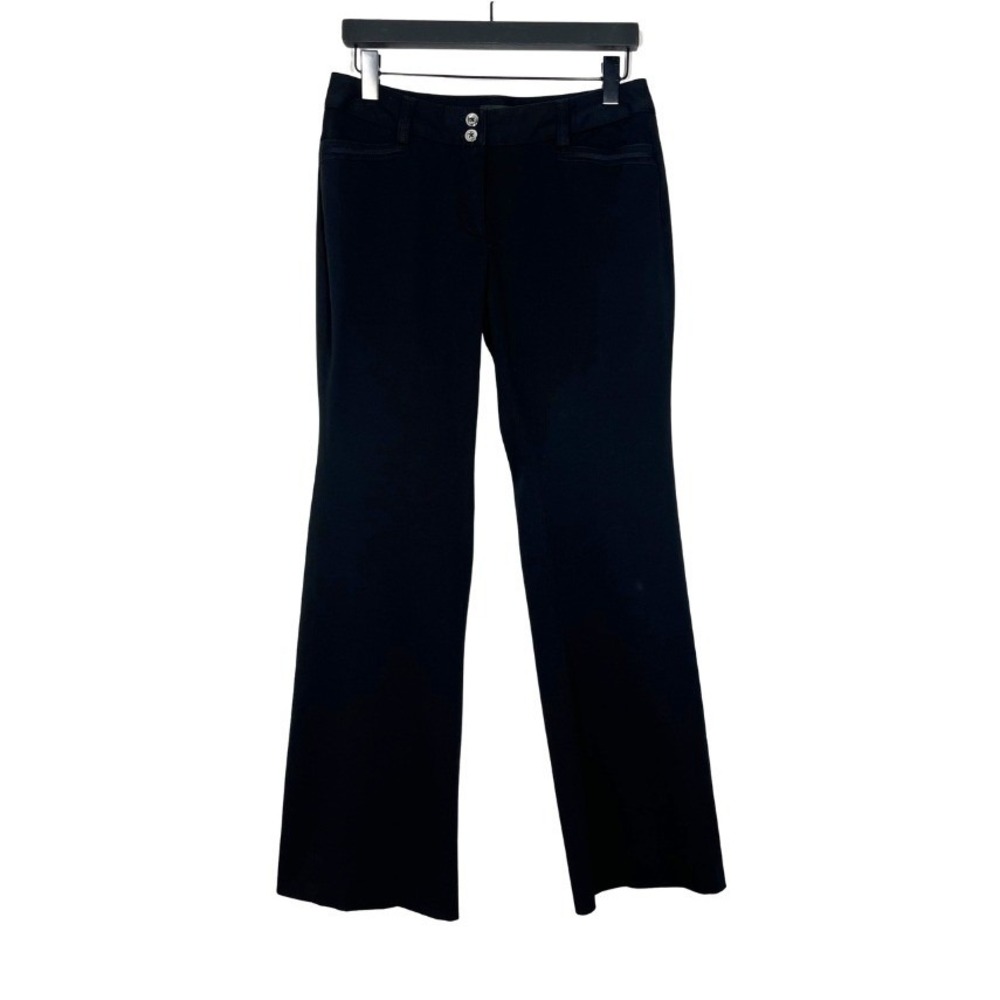 White House Black Market Y2K Boot Black Pants Sz 4S Mid Rise Stretch Cotton
